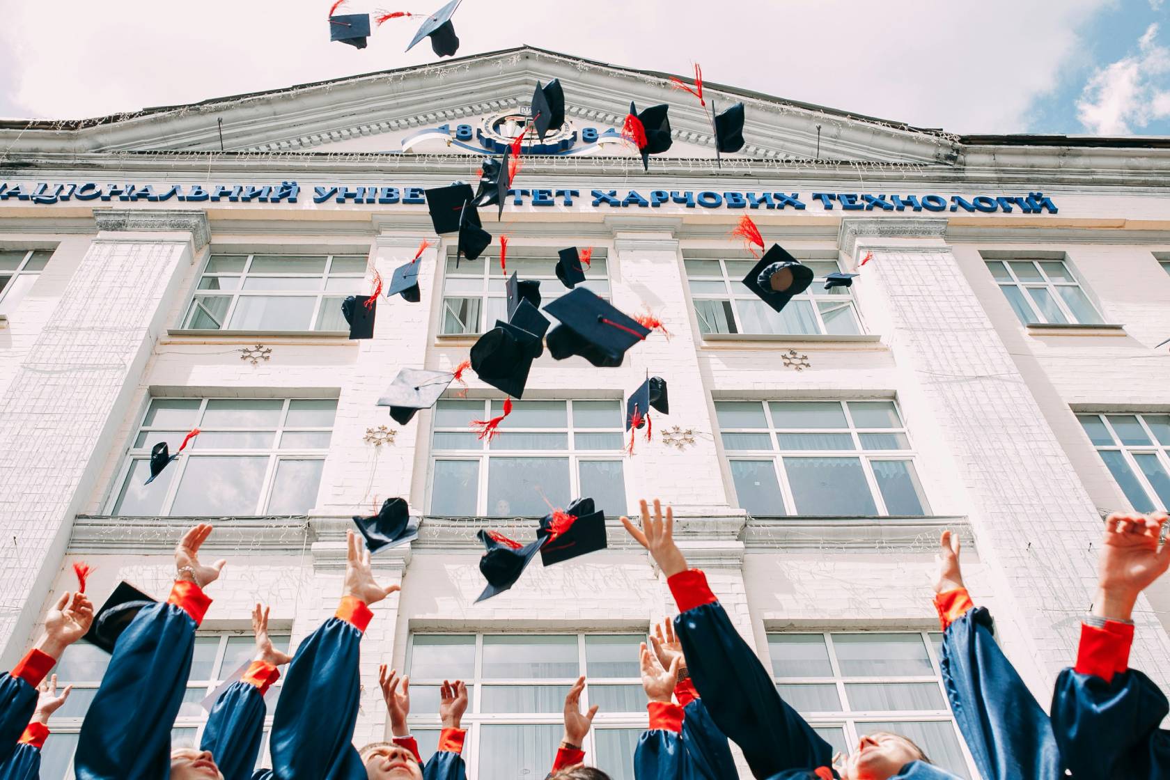 happy students graduate